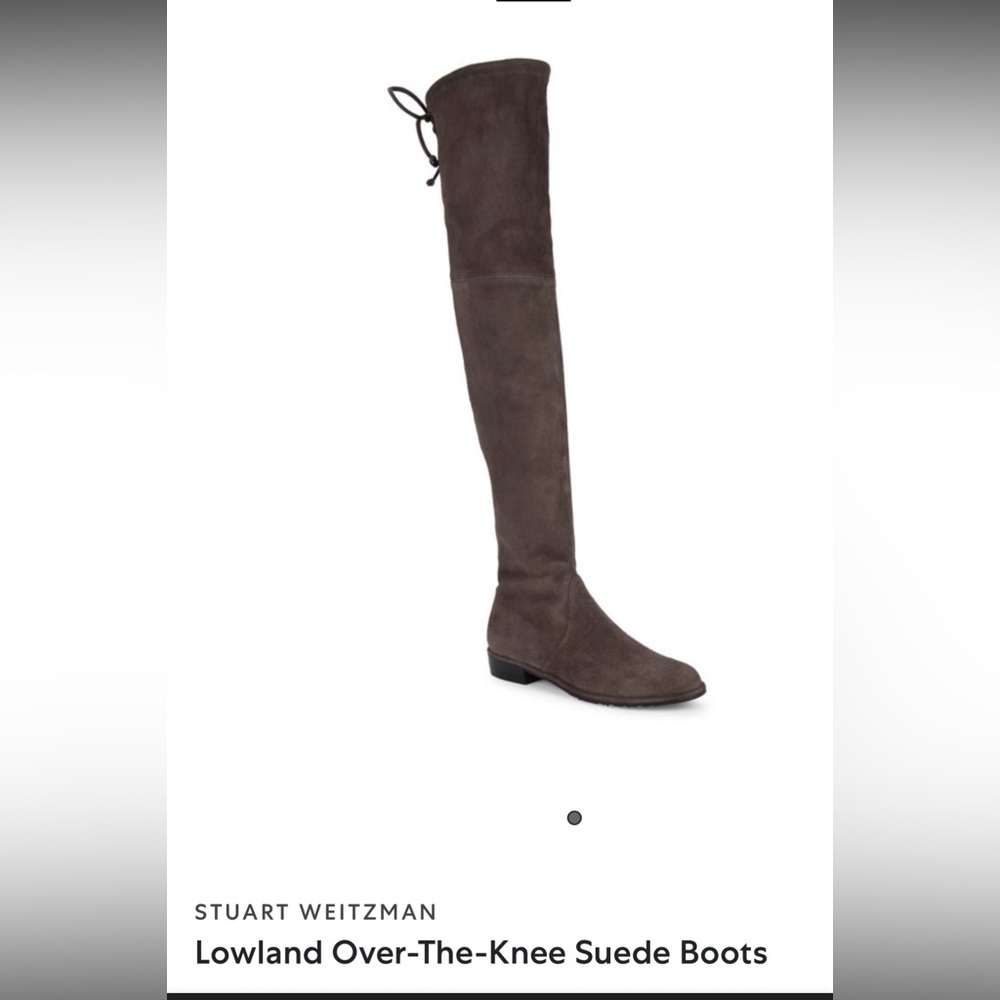 Stuart Weitzman Lowland Over-the-Knee Suede Boots - Dark Brown